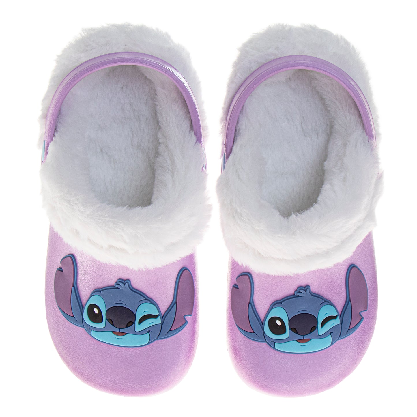 Disney Lilo & Stitch Fuzzy Fleece Lined Clogs for Girls and Womens Winter Warm Plush Garden Shoes