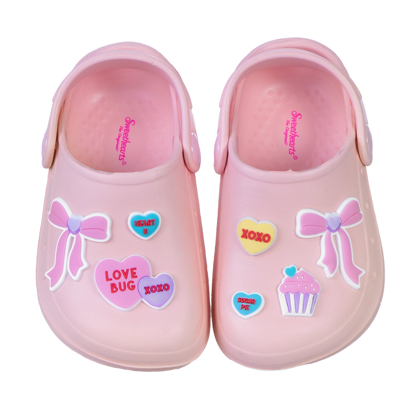Sweethearts Conversation Hearts Clogs Girls  Adorable Comfort Stylish Easy SlipOn Water Friendly Lightweight (Toddler)