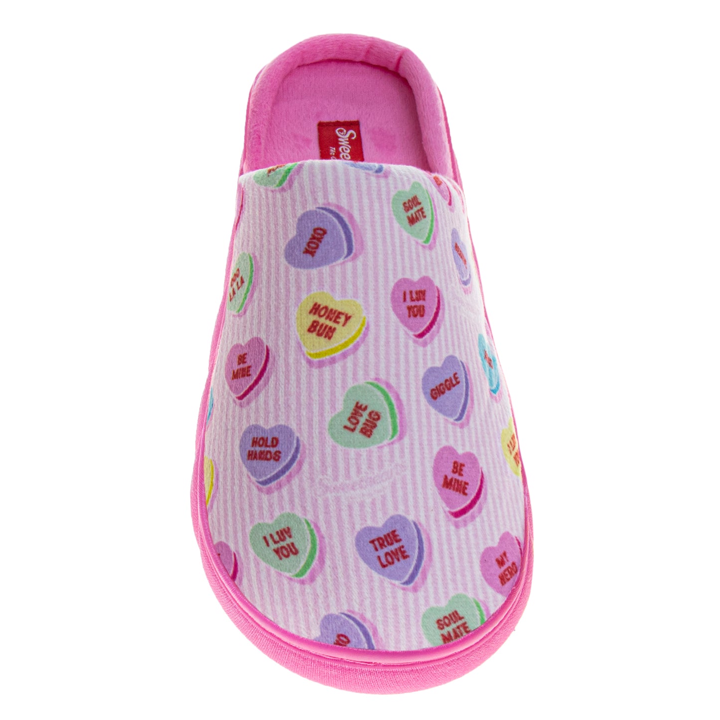 Sweethearts Ladies' Conversation Heart Comfort Slippers (Adults)