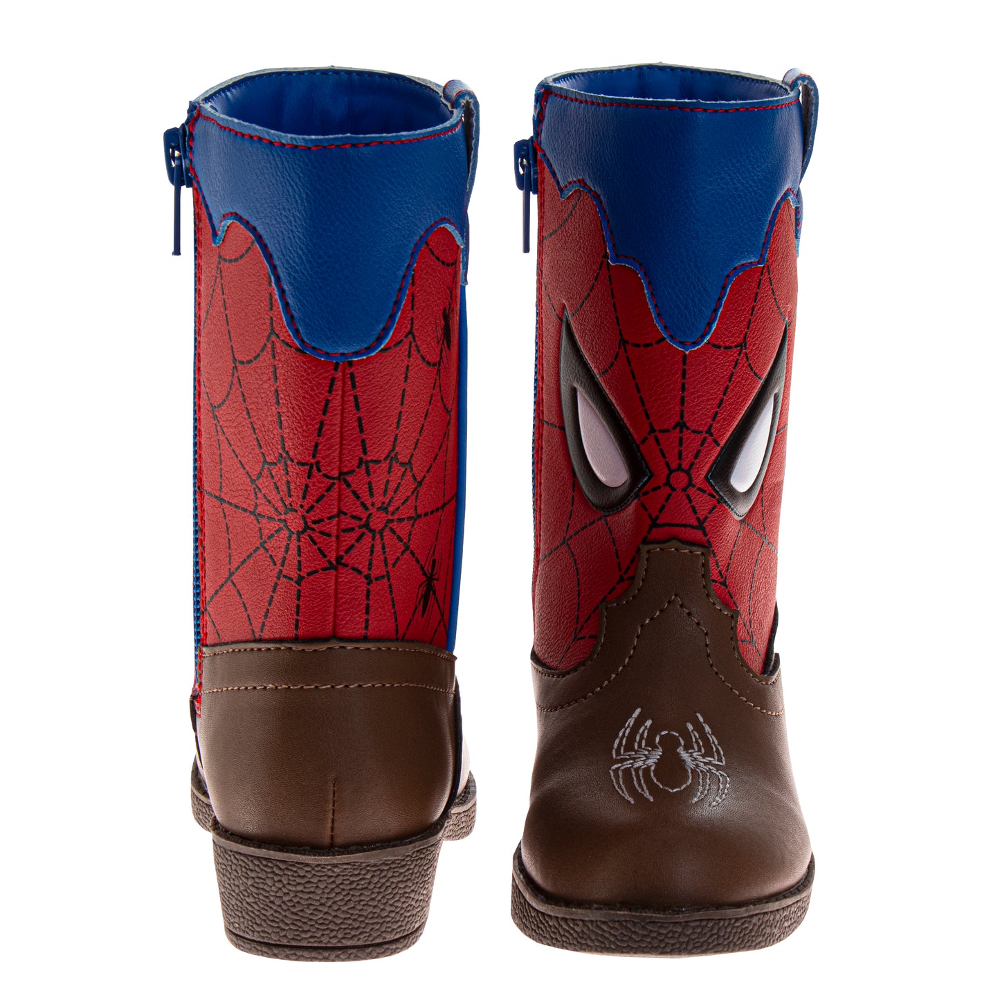 Spider-Man Cowboy Boots Boys  WebSlinger Western Style PullOn Tabs Durable Tread Action Ready (Toddler / Little Kid)