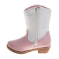 Laura Ashley Girls' Western Boots  Stylish TwoTone with Embroidered Detail (Toddler / Little Kid)