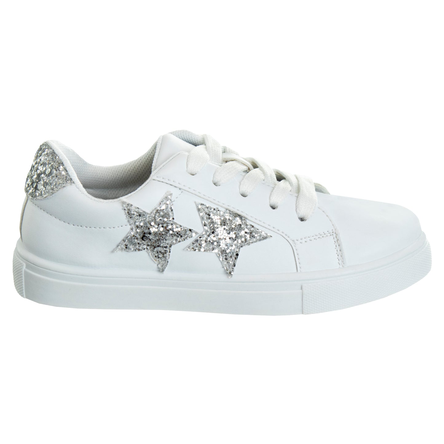 Kensie Girl LaceUp Glittery Casual Sneakers Girls'  Stylish Fashionable Everyday Wear Comfort Fit Durable (Little Kid / Big Kid)