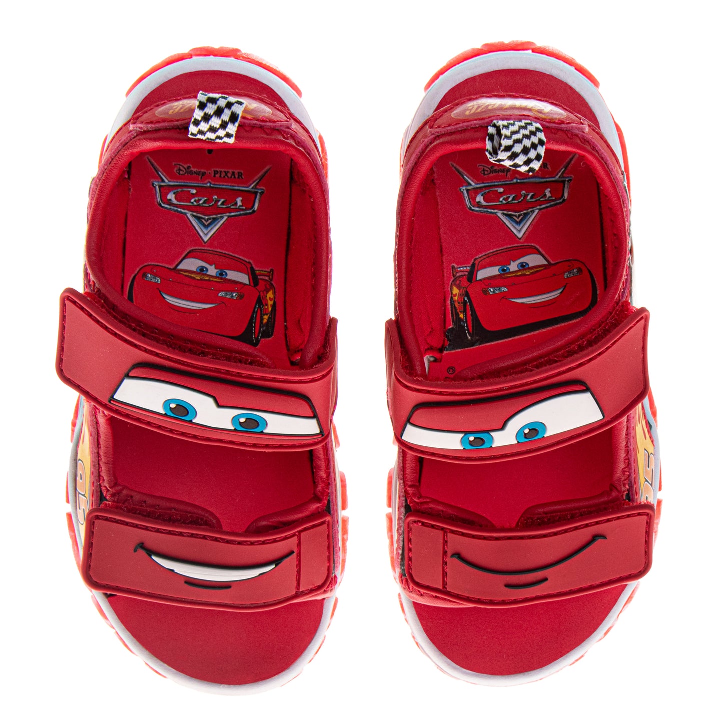 Cars Boys Lightning McQueen Hook and Loop Sport Open Toe Sandal (Toddler / Kids)