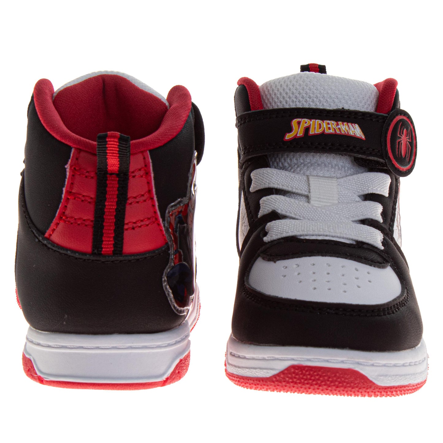 Spider-Man Boys High Top Sneakers Hook and Loop with Lace-Up (Little Kid)