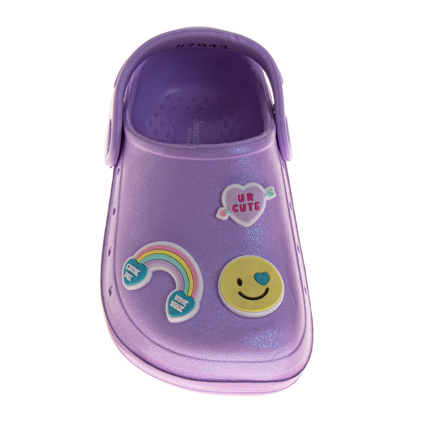 Sweethearts Candy & Rainbow Design Clogs Girls  Cheerful Easy SlipOn Lightweight Water Friendly Adorable Comfort (Toddler)