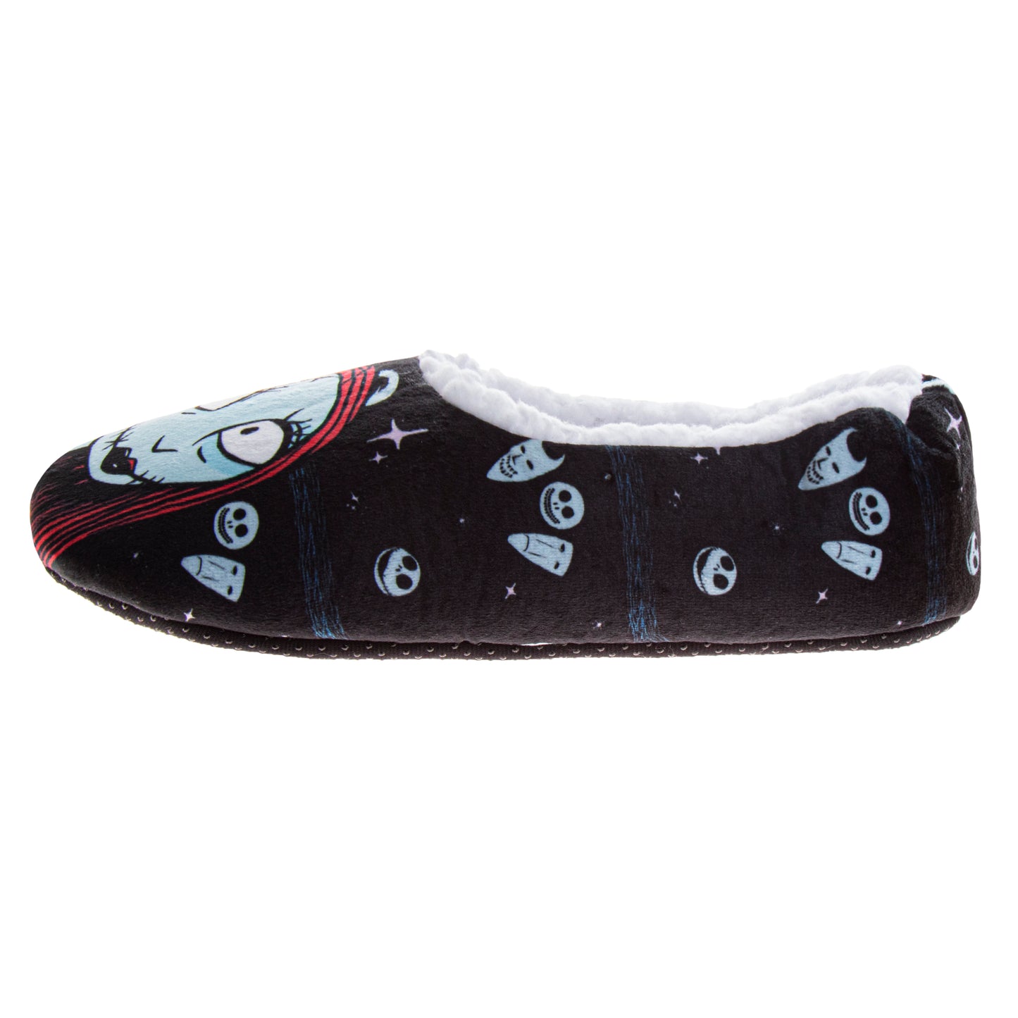 Disney Nightmare Before Christmas Slippers for Women's  Jack and Sally Cushioned Plush Home Wear Warm (Women’s / Adult)