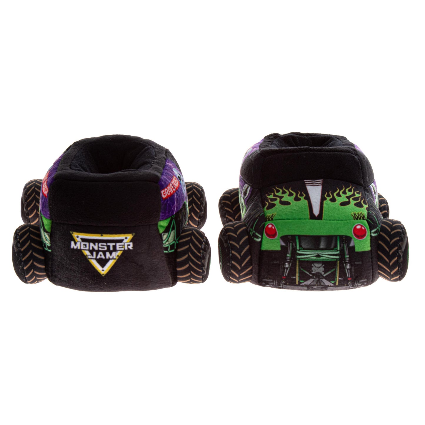 Monster Jam Grave Digger Kids 3D Slip-On Slippers Dual Sizes (Toddler / Little Kid)