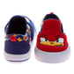 Sonic the Hedgehog Boys Mismatched Slip-On Canvas Sneakers Featuring Sonic and Knuckles (Big Kid)