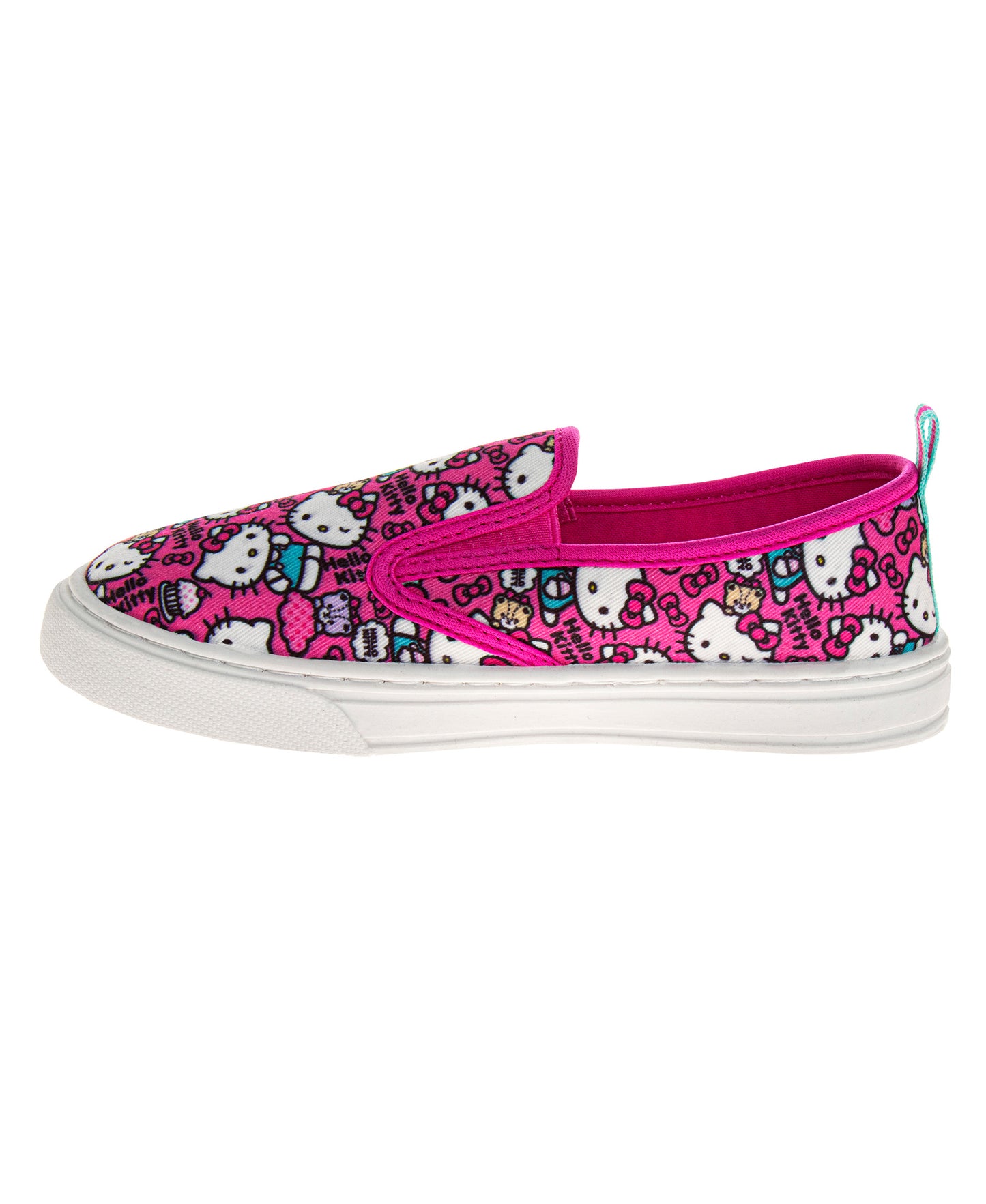 Hello Kitty Canvas SlipOn Sneakers Women's  Casual Comfort Easy Wear Fun Design Everyday Style (Women’s / Adult)