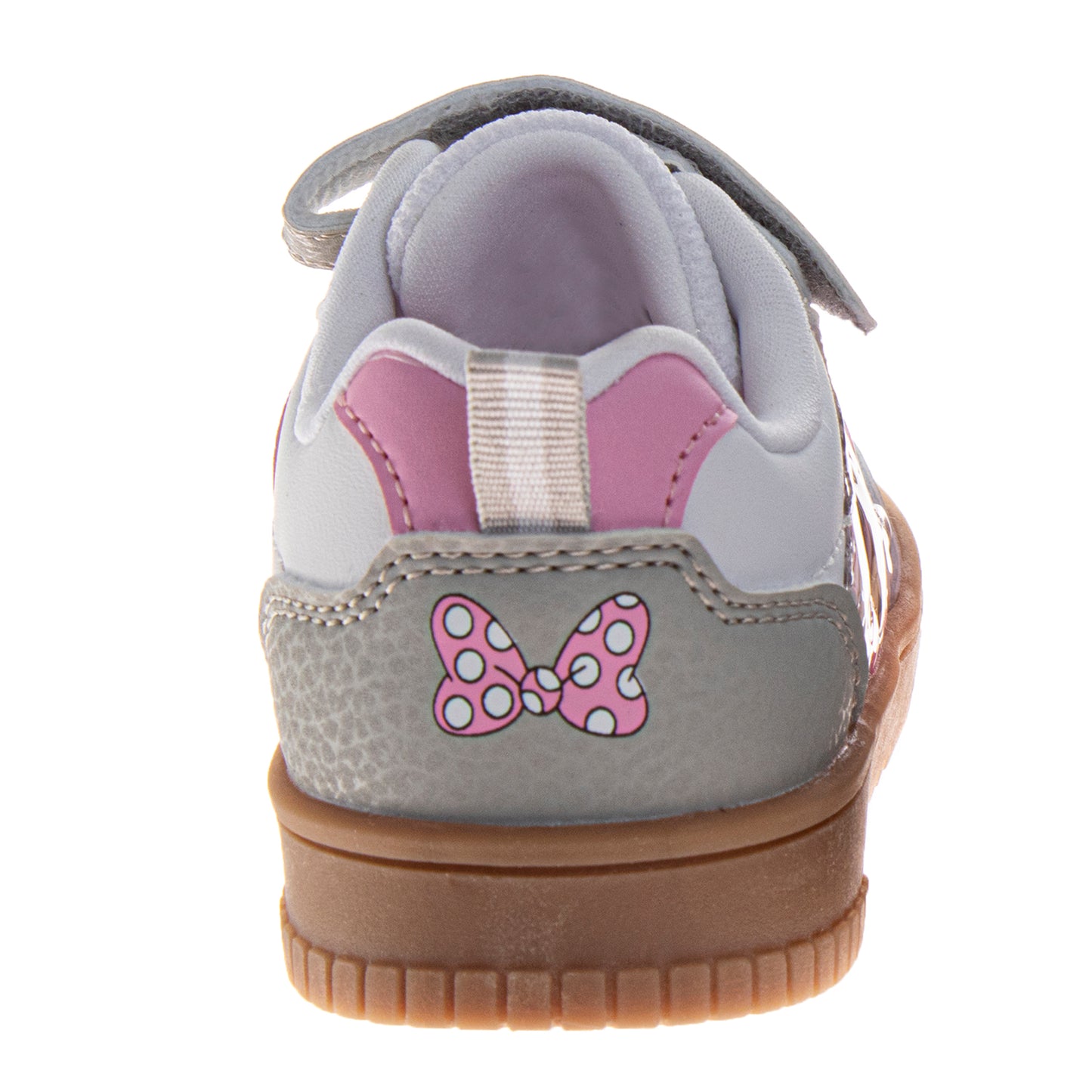 Disney Minnie Mouse Court Sneakers Girls  Polka Dot Athletic Running Hook and Loop Comfort Fit (Toddler / Little Kid)