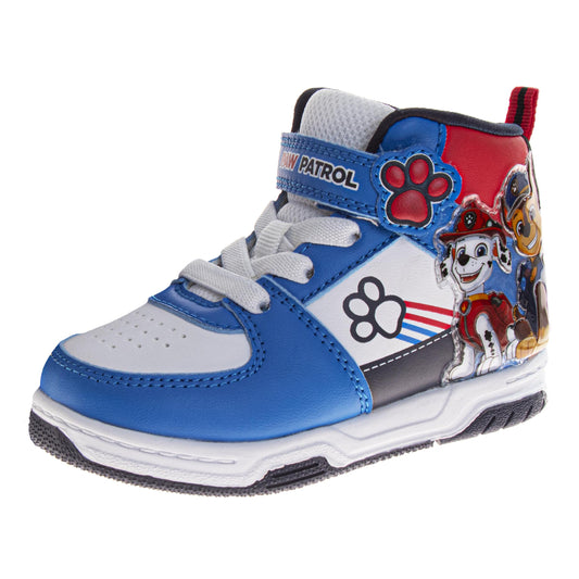 Paw Patrol Boys High Top Sneakers Hook and Loop with Lace-Up (Little Kid)