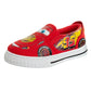 Josmo Disney Boy's Lightning McQueen Cars Slip-On Shoes - Lowtop Canvas Sneakers for Boys (Sizes: 5-10 Toddlerss)