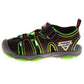 Monster Jam Boys Grave Digger Hook and Loop Sport Sandals (Toddler / Kids)