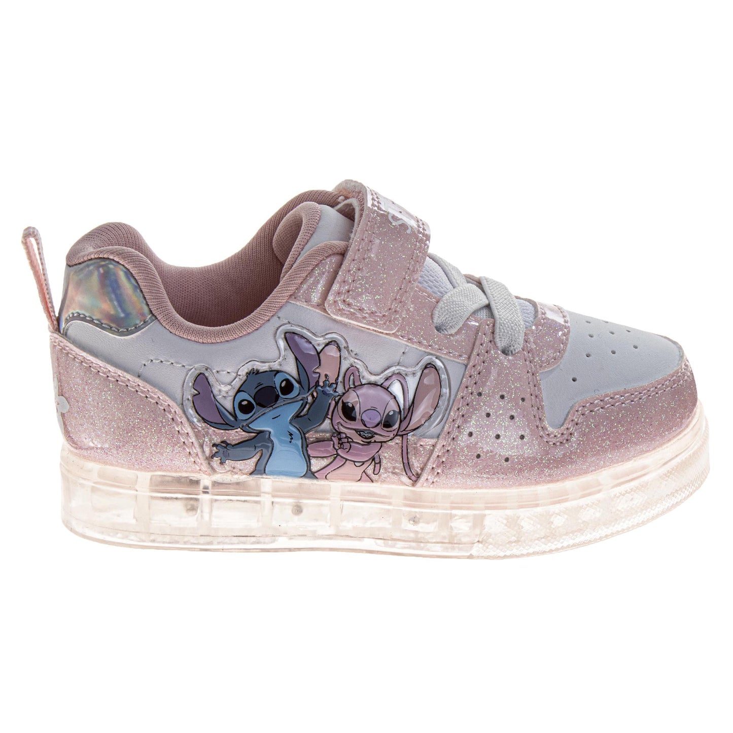 Disney Stitch Design Sneakers Girls  Cute Alien Casual Style Comfortable Fit Durable Tread Easy Wear (Toddler / Big Kid)