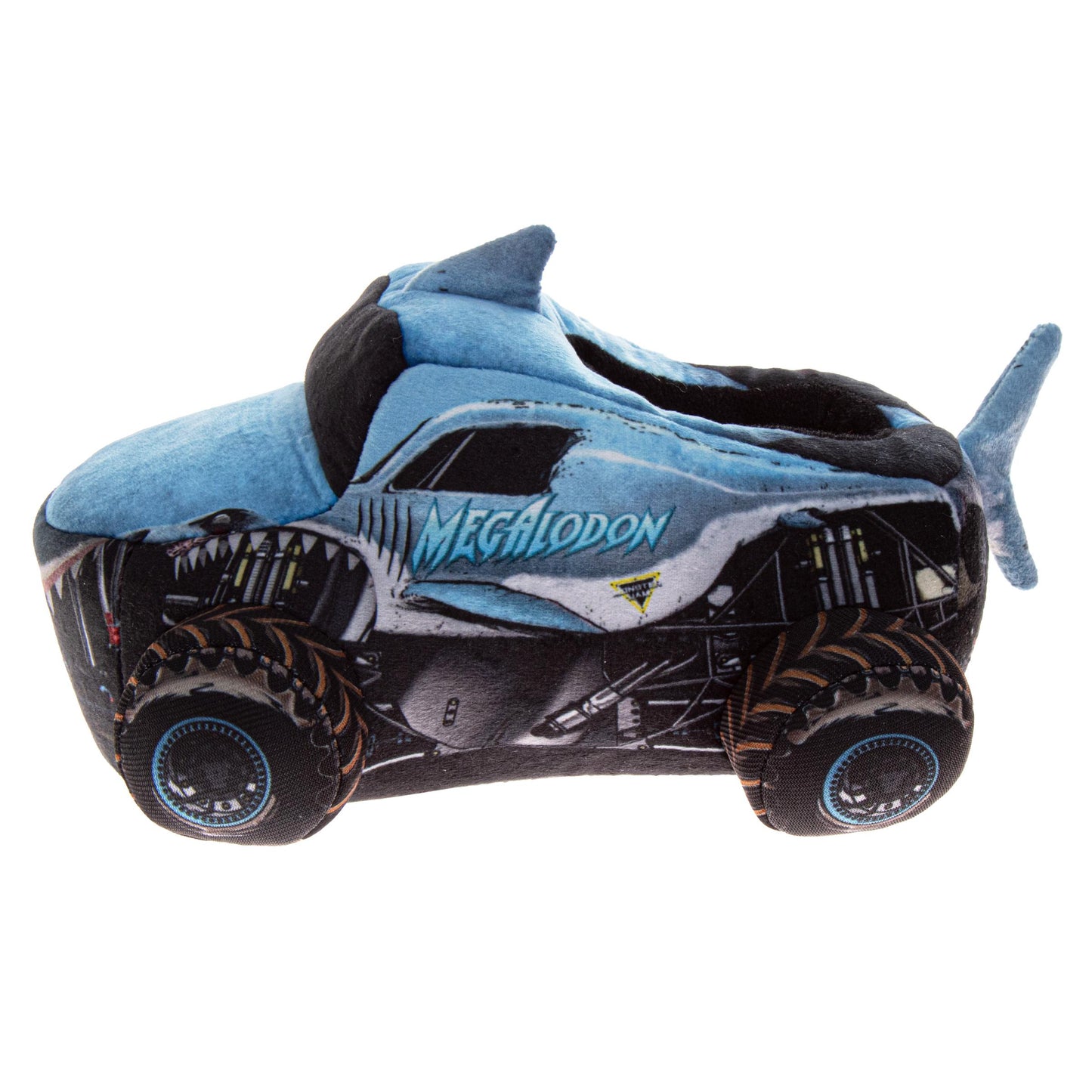 Monster Jam Megalodon Kids 3D Slip-On Slippers Dual Sizes (Toddler / Little Kid)