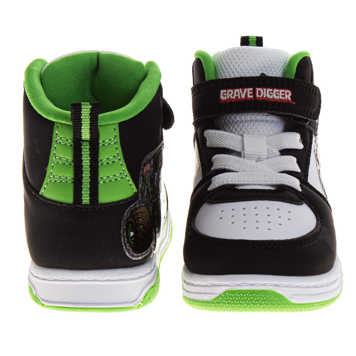 Monster Jam Boys High Top Sneakers Hook and Loop with Lace-Up (Little Kid)