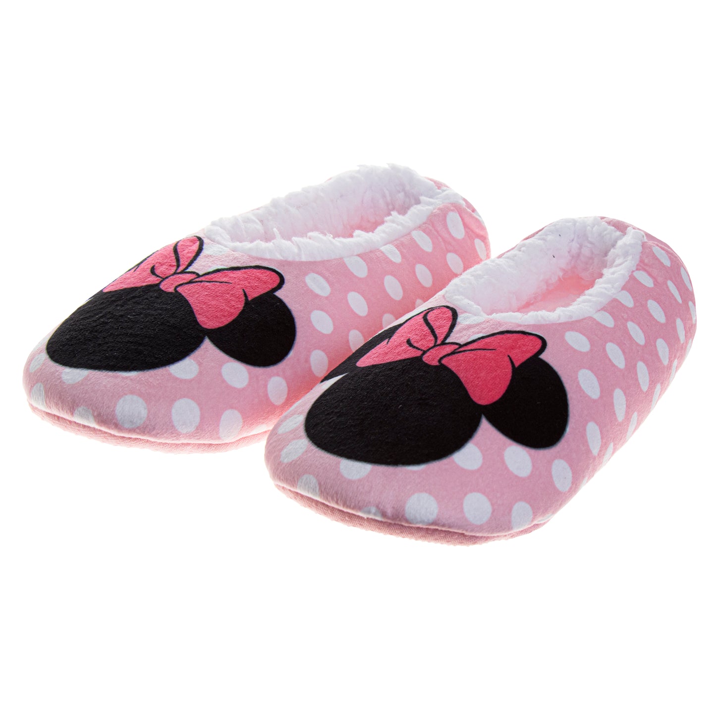 Disney Minnie Mouse Slippers for Girls  Plush NonSlip Warm Indoor Comfortable (Toddler / Little Kid)