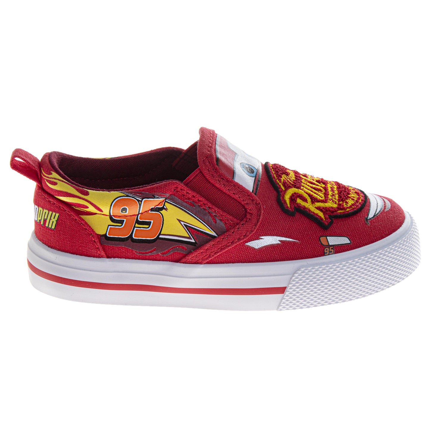 Cars Boys Slip-On Canvas 3D Slippers Featuring Lightning McQueen (Toddler / Little Kid)