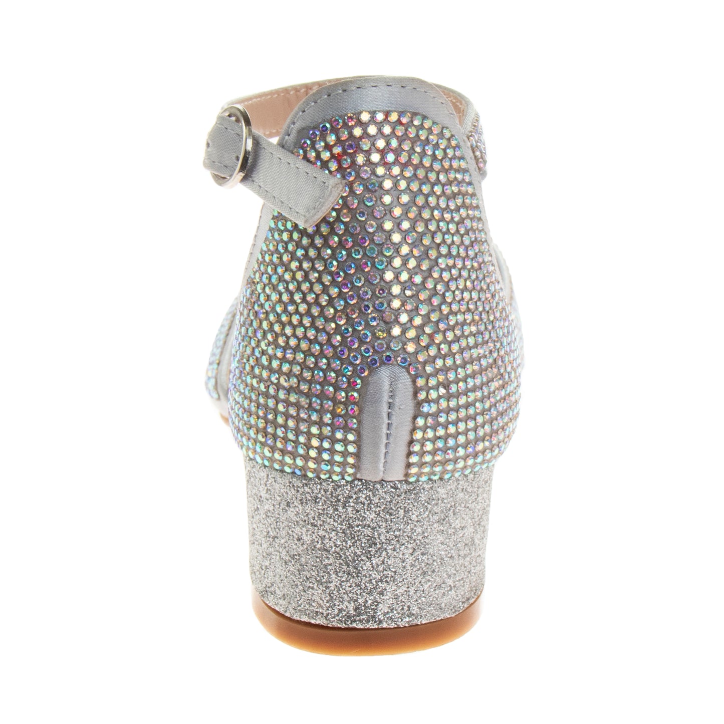 Badgley Mischka Block Heeled Dress Shoes Big Kids'  Elegant Stylish Formal Wear Comfort Block Heel Sparkle Detail (Toddler)