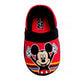 Disney Mickey Mouse Boys Slippers-Plush Lightweight Warm Comfort Soft Aline House Shoes Slippers - Navy Multi (sizes 5-12 Toddler)