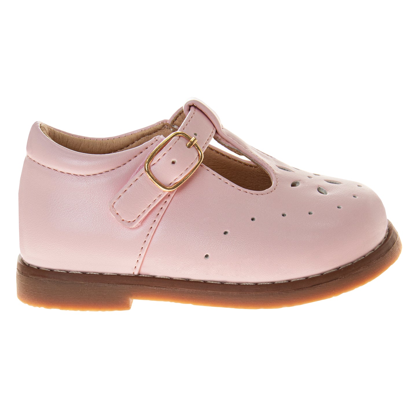 Josmo Unisex Boys Girls' Walking Shoes Hard Sole T-Strap Mary Janes (Infant/Toddler)