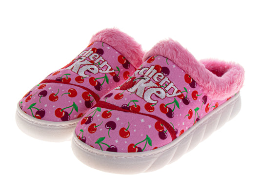 CocaCola Cherry COKE Casual Slippers for Women  Cozy SoftLined Warm Indoor Comfort Shoes (Adult)