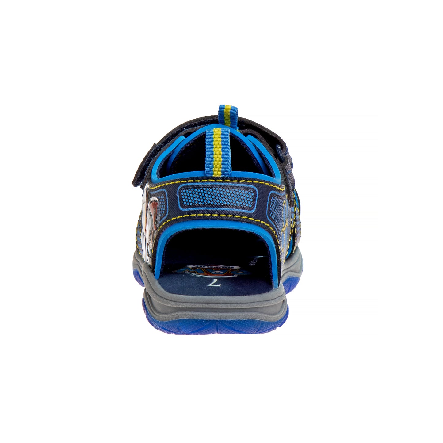 Paw Patrol Chase Marshall Light up Summer Boys Sandals - Hook&Loop Adjustable Strap Closed Toe Sandal Water Shoe - Blue (sizes 6-12 Toddler)