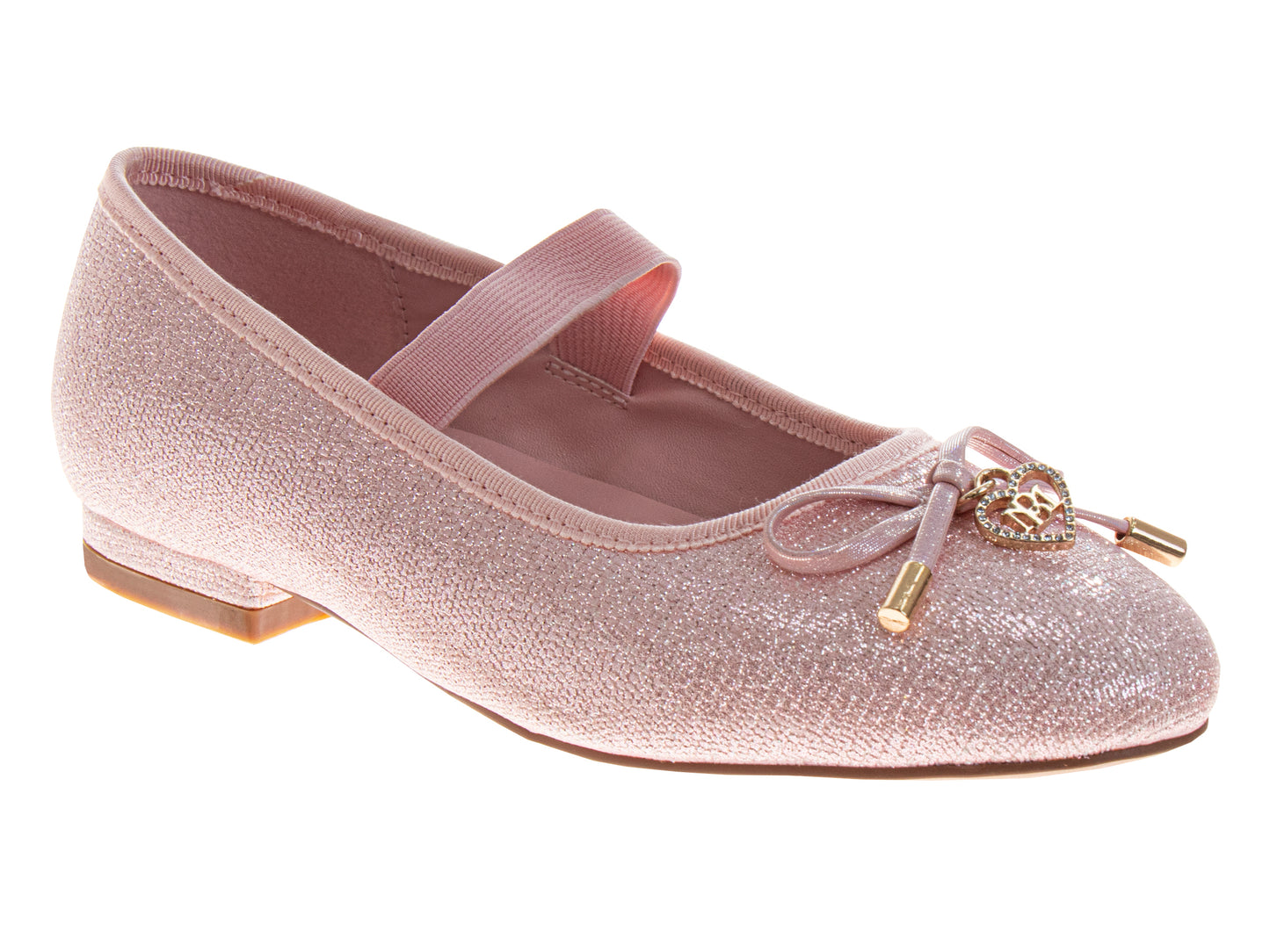 Badgley Mischka Dress Shoes for Girls Elegant Glitter Finish Classic Formal (Little Kids / Big Kids)