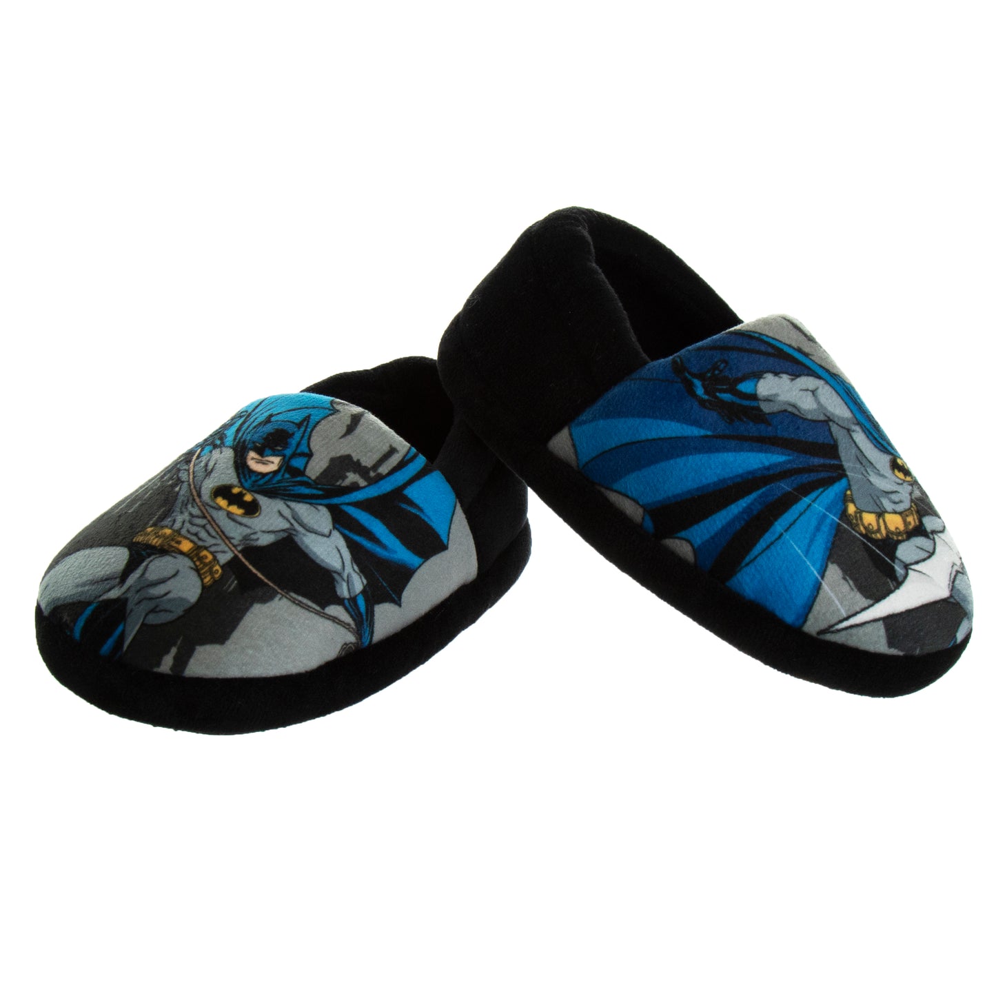 Josmo Boys' Batman Toddler Slipper Dark Knight Superhero Lightweight Comfort Soft Aline Plush House Shoes