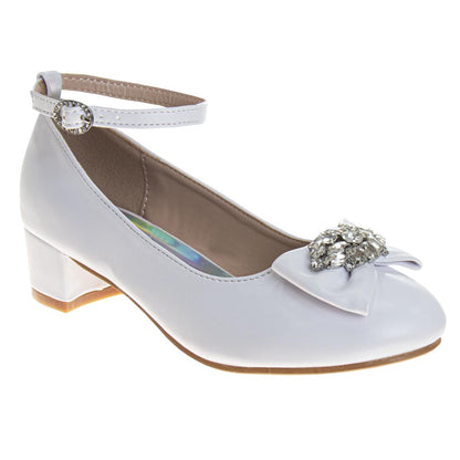 Badgley Mischka Low Heeled Dress Pumps Girls'  Elegant Stylish Formal Wear Comfort Heel Sparkle Detail (Little Kid / Big Kid)