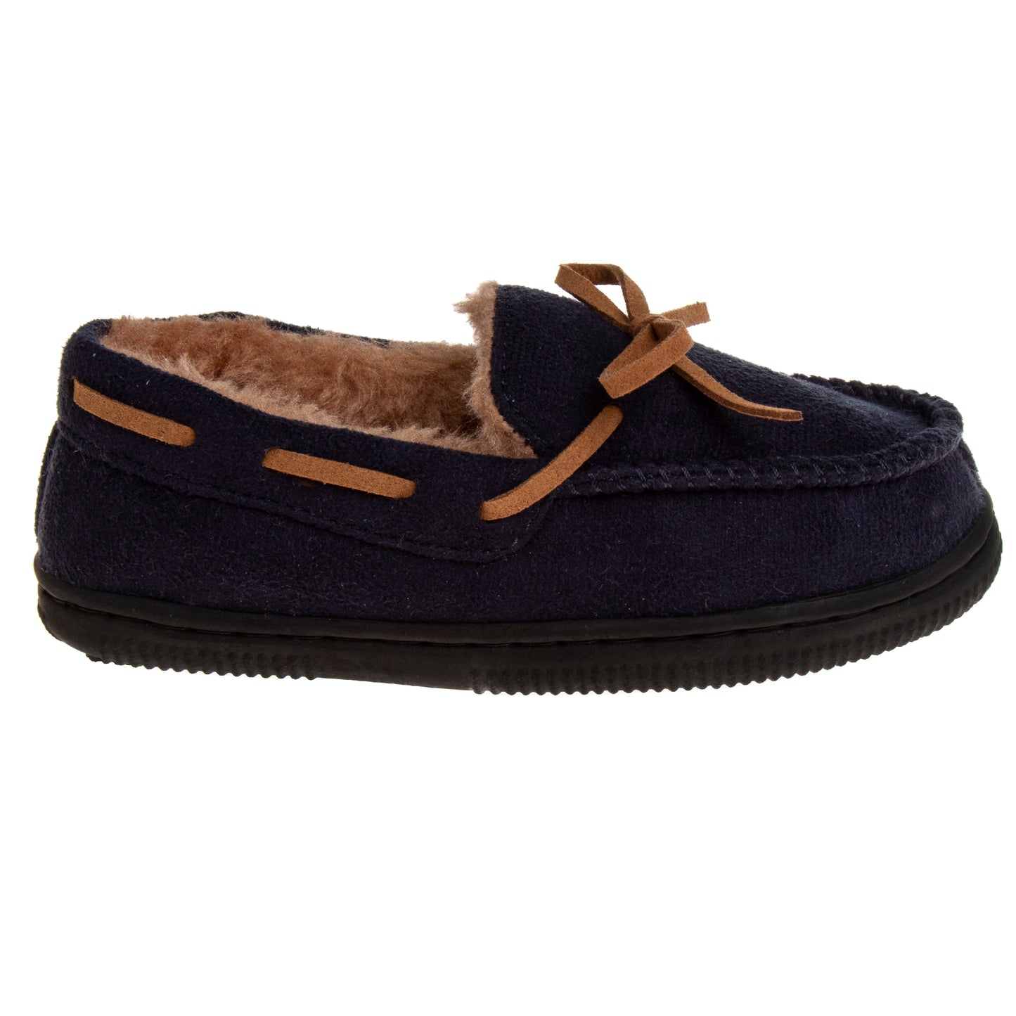 Beverly Hills Polo Club Moccasins Slippers Boys  Classic Fuzzy Lining Cozy Indoor/Outdoor Sole SlipOn Comfort (Little Kid / Big Kid)
