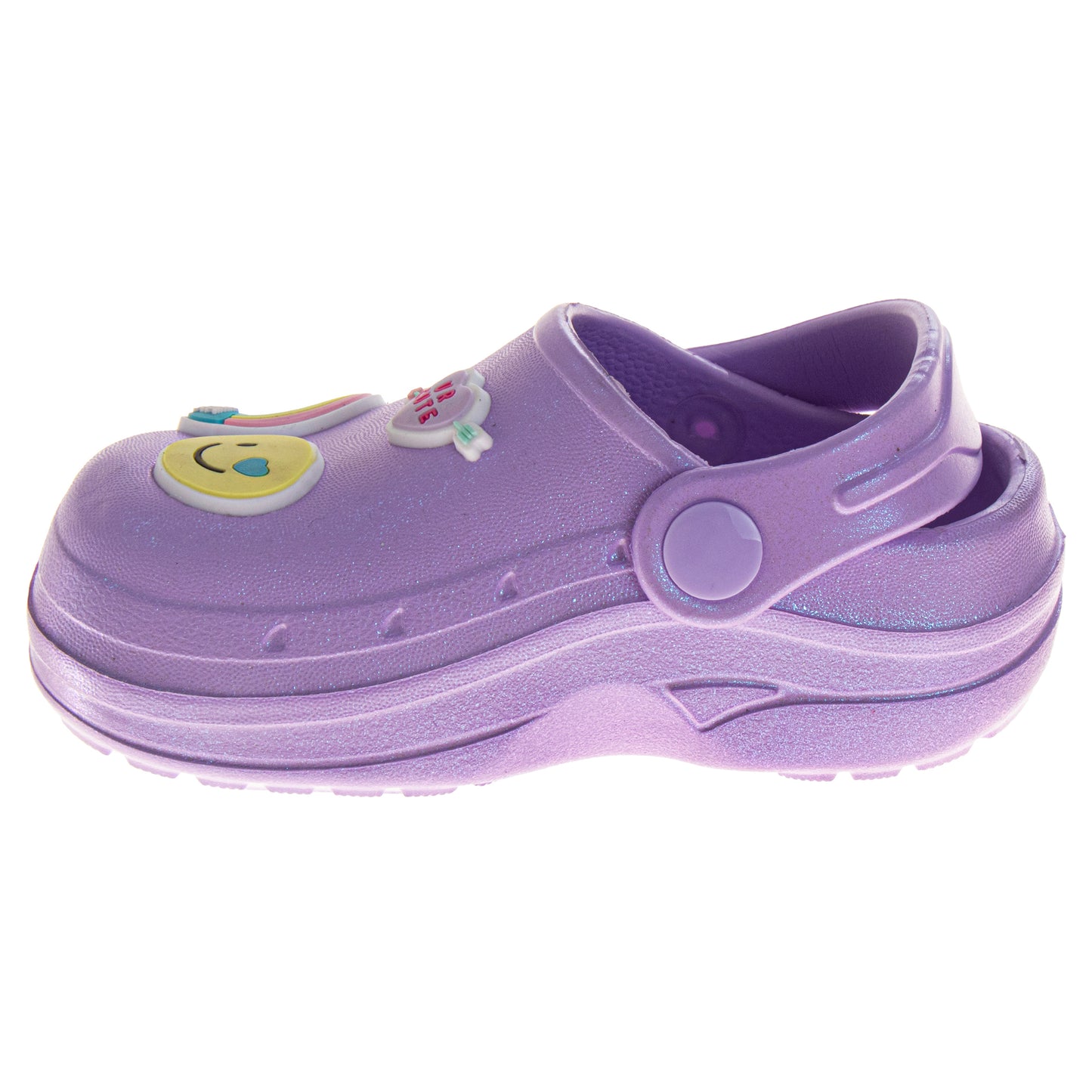 Sweethearts Candy & Rainbow Design Clogs Girls  Cheerful Easy SlipOn Lightweight Water Friendly Adorable Comfort (Toddler)