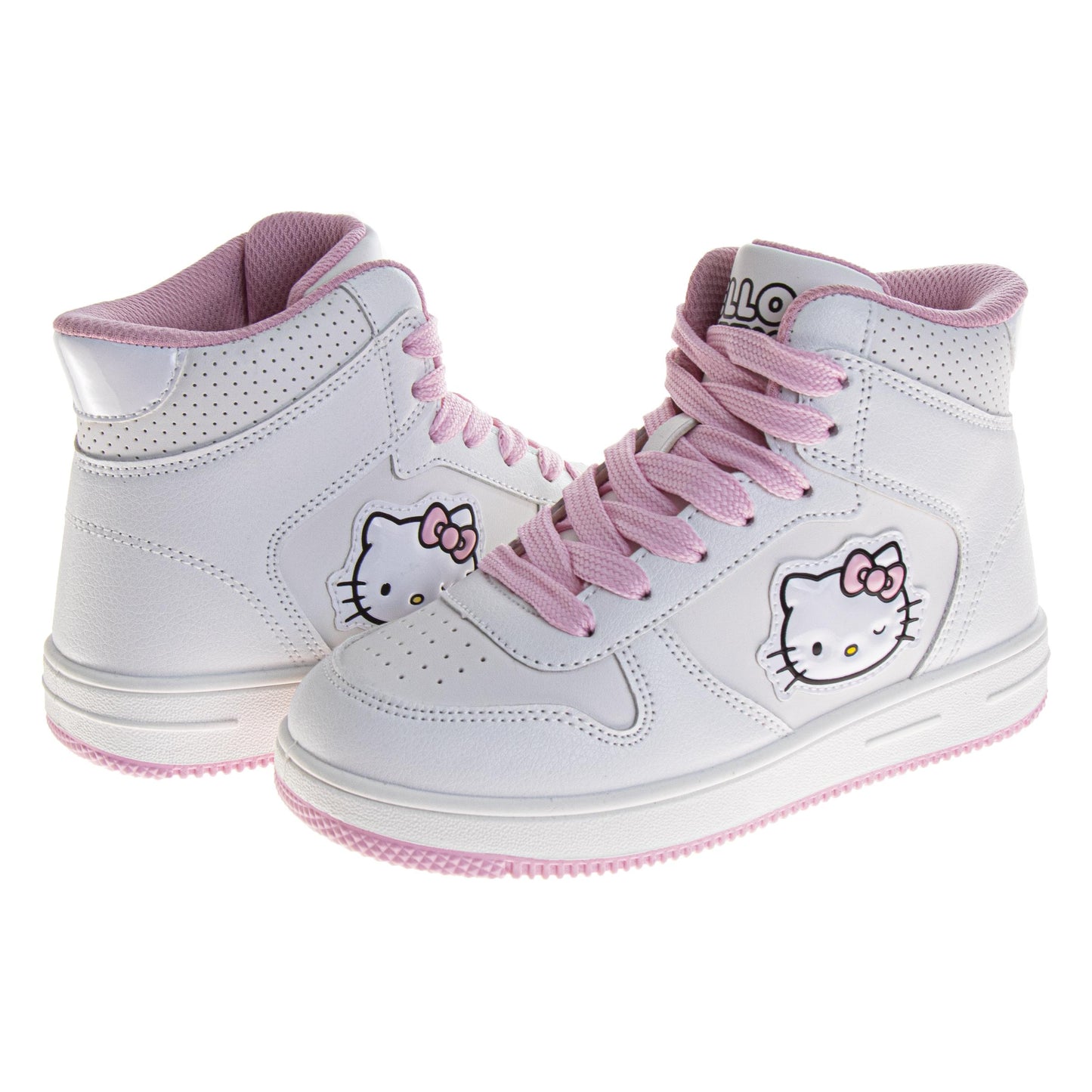 Hello Kitty Girls High Top Sneakers Lace-Up (Big Kid)