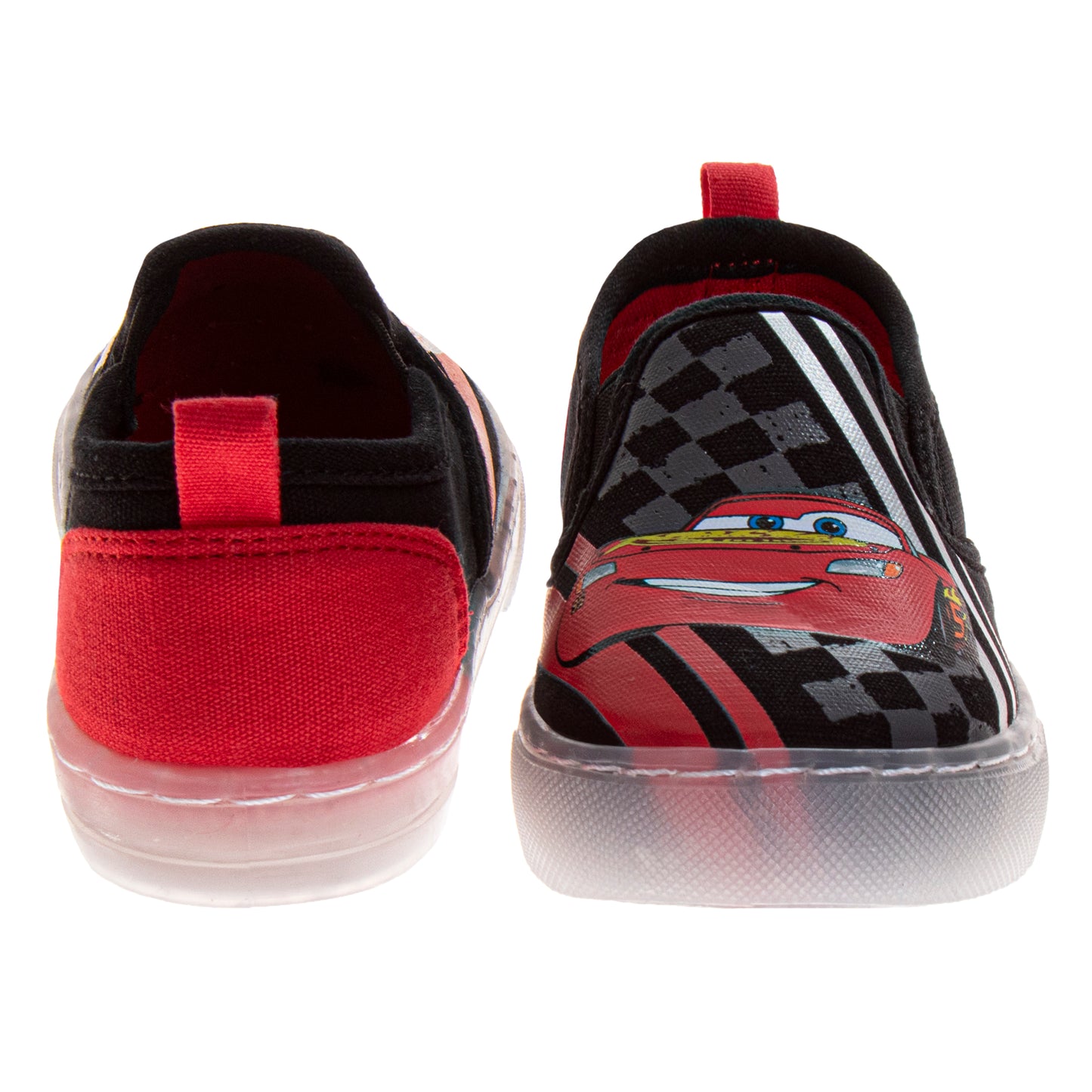 Disney Cars Boys Lightning McQueen Light-Up Slip-On Canvas Sneakers (Toddler)