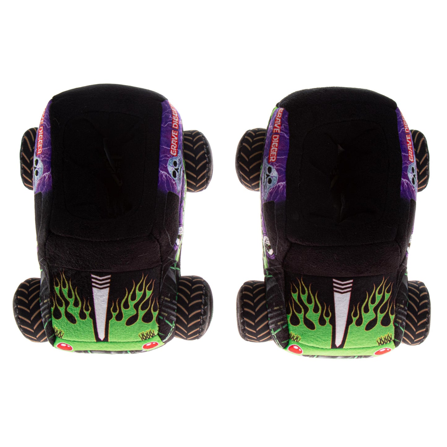 Monster Jam Grave Digger Kids 3D Slip-On Slippers Dual Sizes (Toddler / Little Kid)
