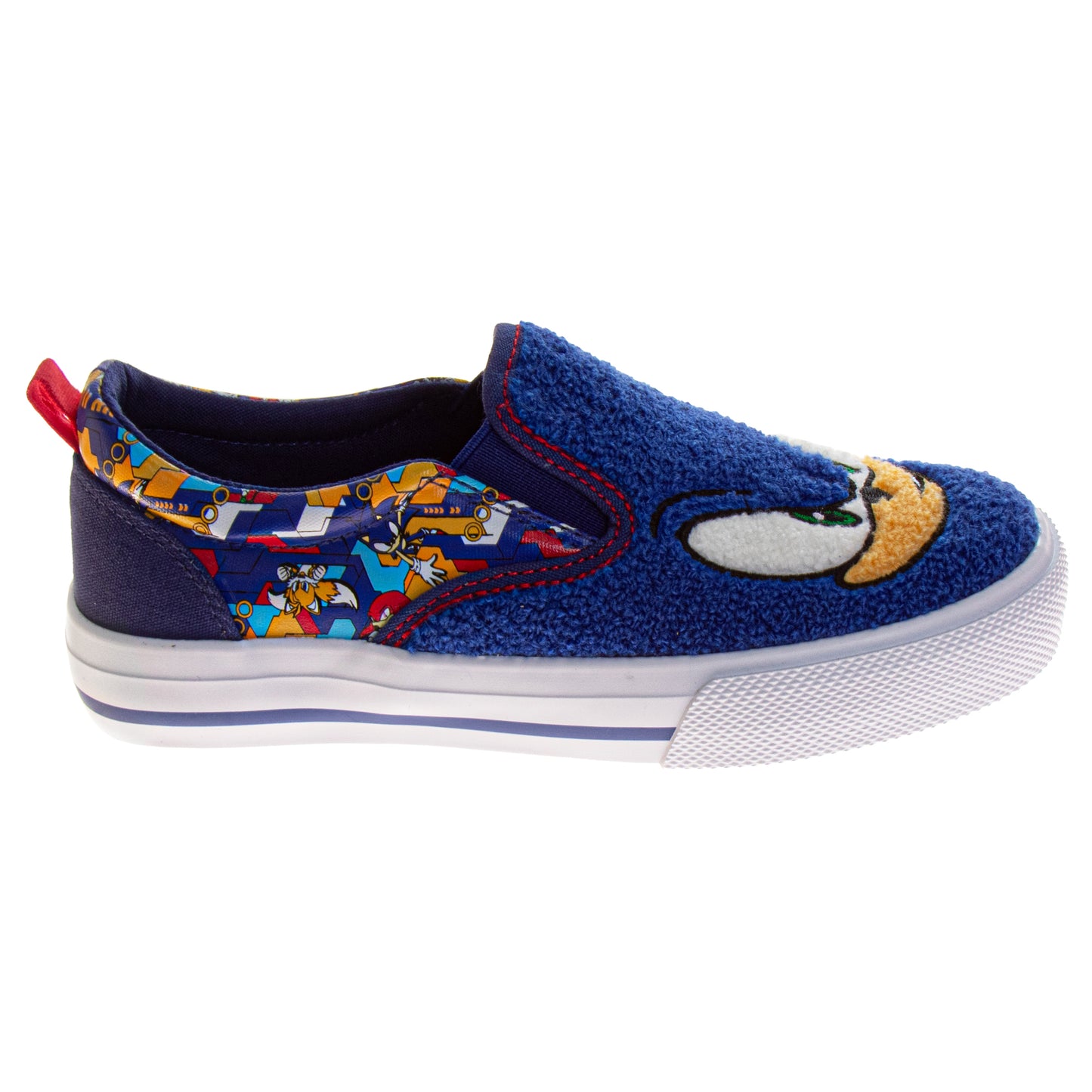 Sonic the Hedgehog Boys Mismatched Slip-On Canvas Sneakers Featuring Sonic and Knuckles (Toddler / Little Kid)