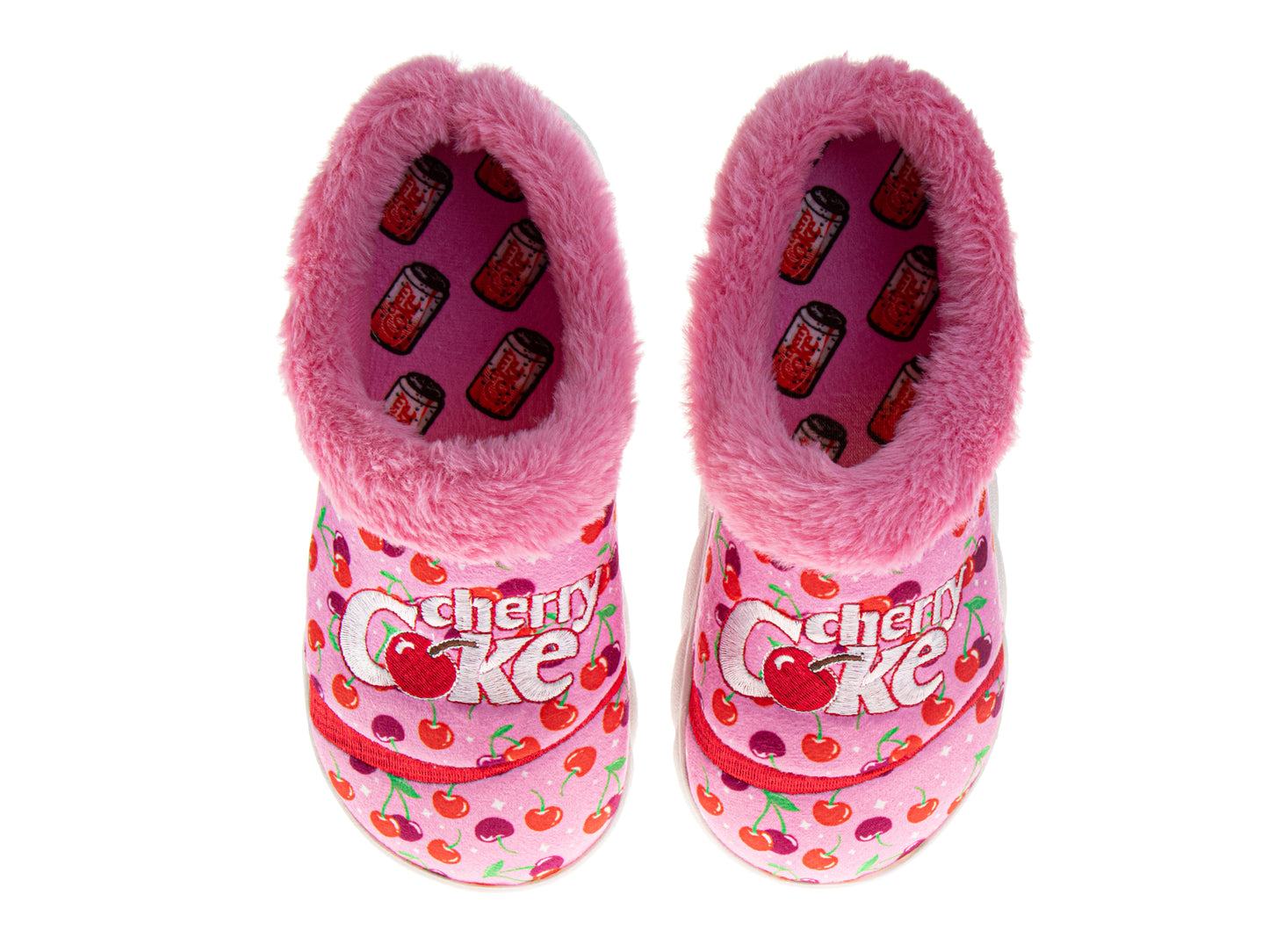 CocaCola Cherry COKE Casual Slippers for Women  Cozy SoftLined Warm Indoor Comfort Shoes (Adult)