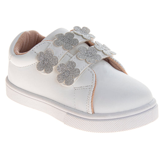 Laura Ashley Girls' Toddler Sneakers  Casual, Lightweight, and Comfortable Everyday Shoes (Toddler)