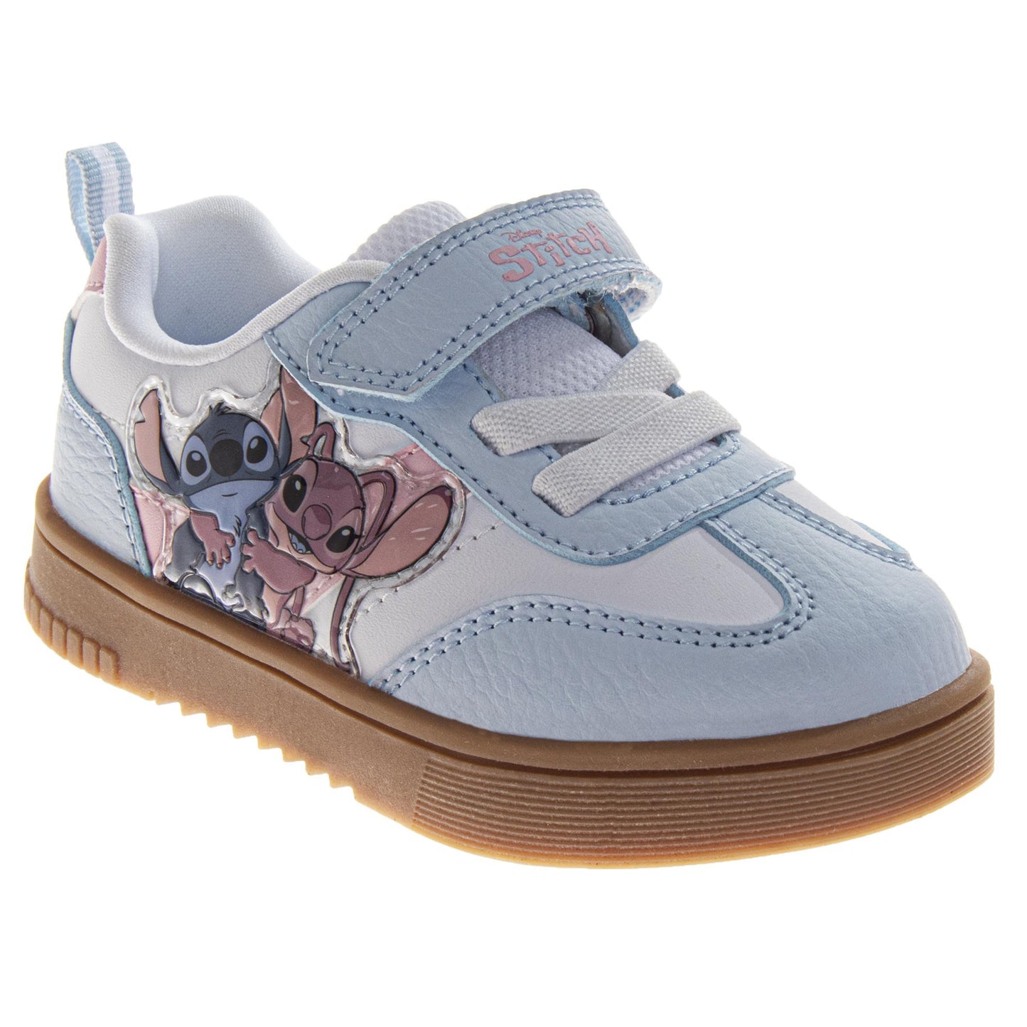 Disney Stitch Sneakers Girls  Cute Alien Casual Style Easy On/Off Durable Rubber Sole Comfortable (Toddler / Little Kid)