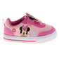 Disney Minnie Mouse Design Sneakers Girls  Soft Comfortable Casual Wear Everyday Play Velcro Closure (Toddler / Big Kid)