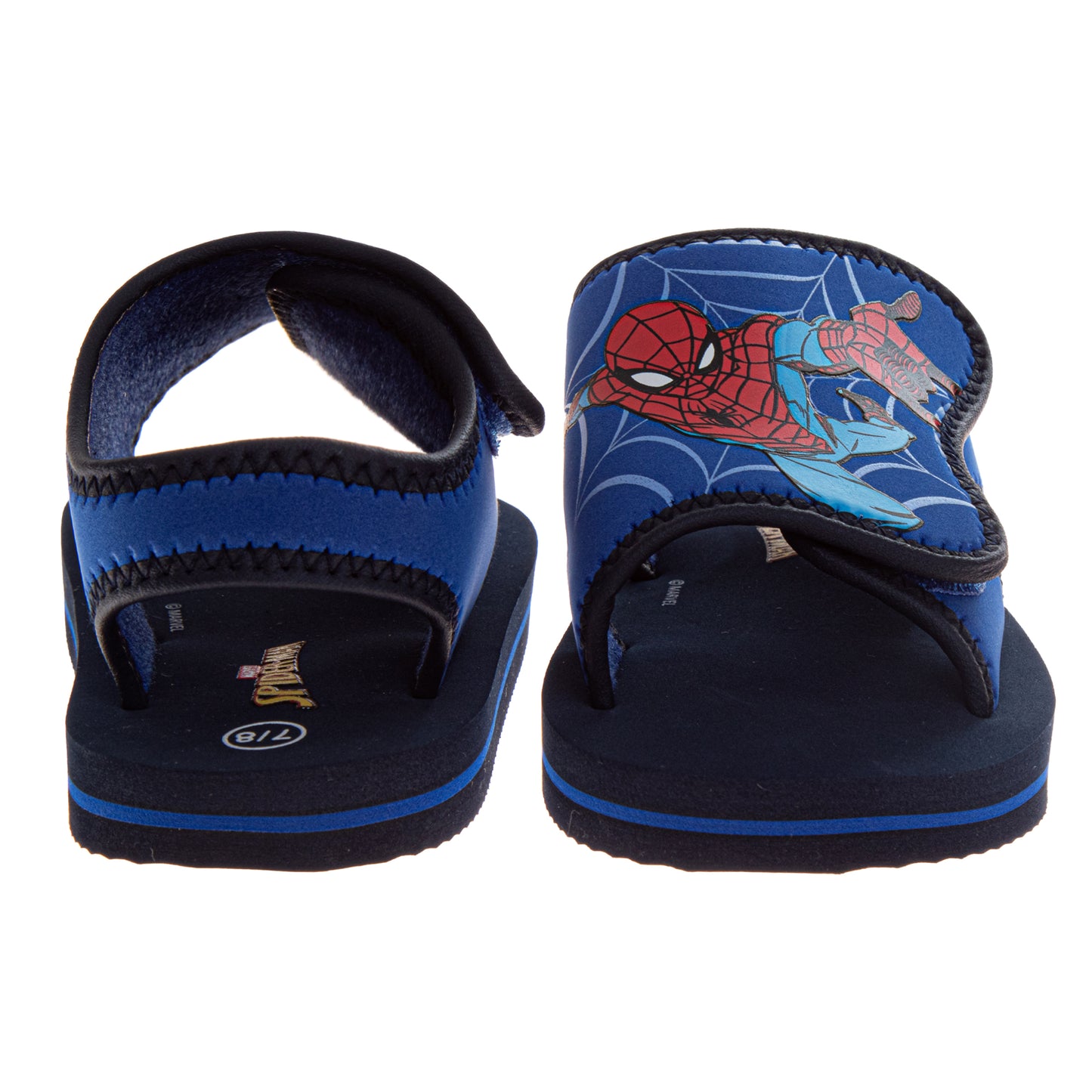 Marvel Spider-Man Boys Slip-On Foam Sandals with Cushioned Footbed (Toddler / Kids)