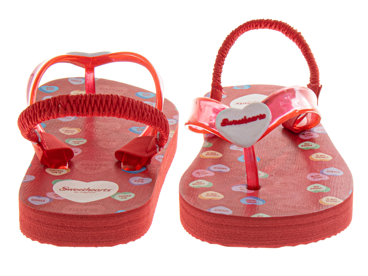 Sweet Heart Toddler Flip Flops Slip-On Beach, Pool Sandals with Strap Slip-Resistant (Sizes 6–11 Toddler)