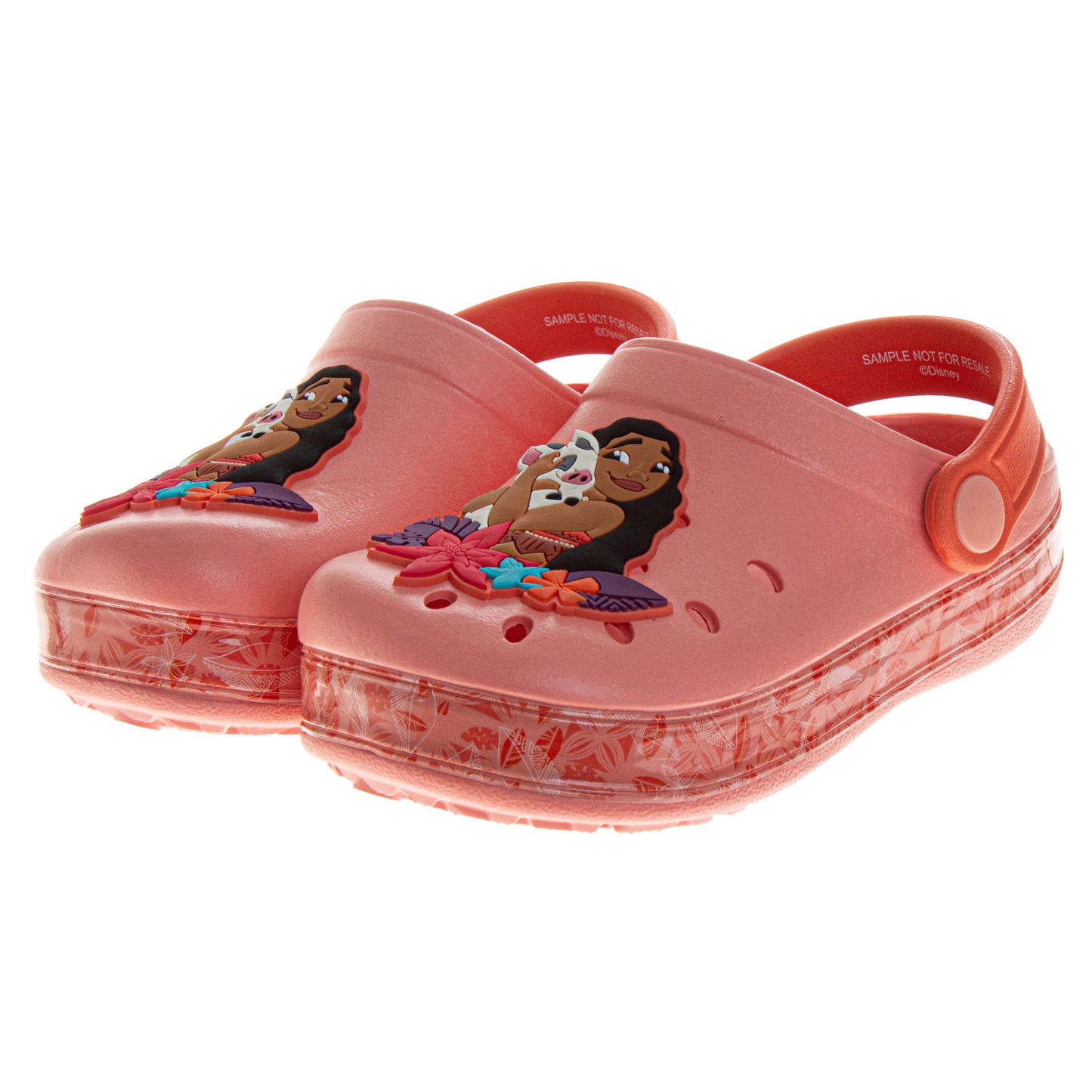 Disney Moana Girls Slip-On Clogs with Back Strap (Toddler)
