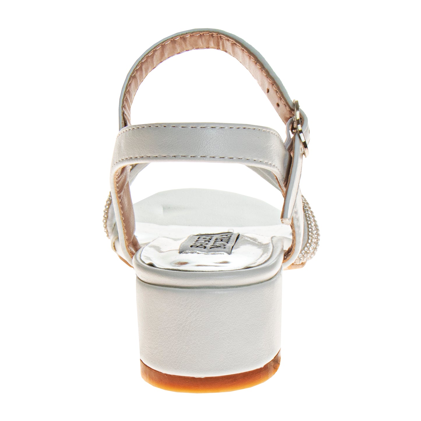 Badgley Mischka Low Heeled Dress Sandals Girls - Elegant Sparkly Ankle Strap Formal Occasion Comfort Fit (Little Kid – Big Kid)