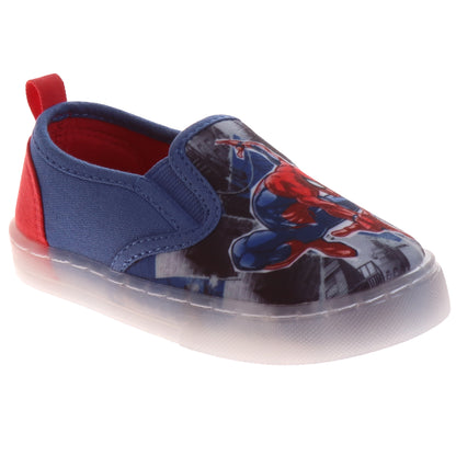 Marvel Spiderman Slip On Canvas Boys  WebSlinger Easy Wear NoLace Design Everyday Casual Comfortable Fit (Toddler / Little Kid)