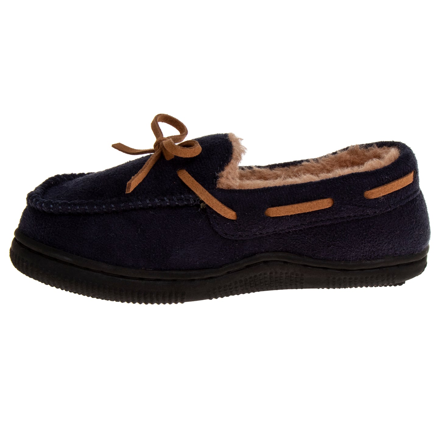 Beverly Hills Polo Club Moccasins Slippers Boys  Classic Fuzzy Lining Cozy Indoor/Outdoor Sole SlipOn (Little Kid / Big Kid)