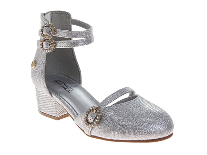 Badgley Mischka Dress Shoes Girls'  Elegant Sparkle Formal Occasion Fashion Forward Comfort Fit (Little Kid / Big Kid)