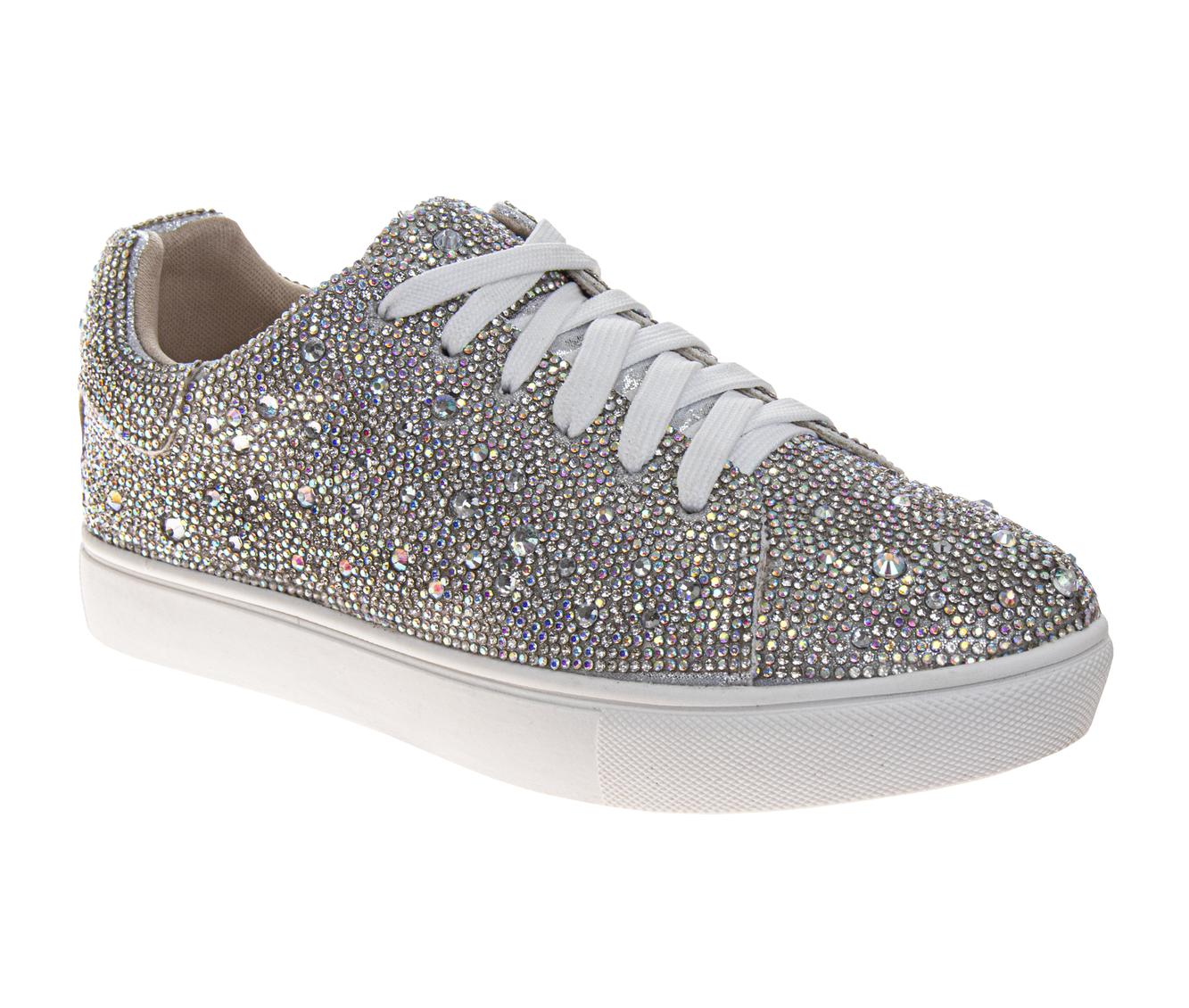 Badgley Mischka Dress Sandals for Girls Elegant Rhinestone Ankle Strap Formal (Little Kids / Big Kids)