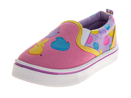 Peeps Canvas Sneakers for Girls - Durable Casual Breathable Fashion Lace-Up (Little Kid / Big Kid)