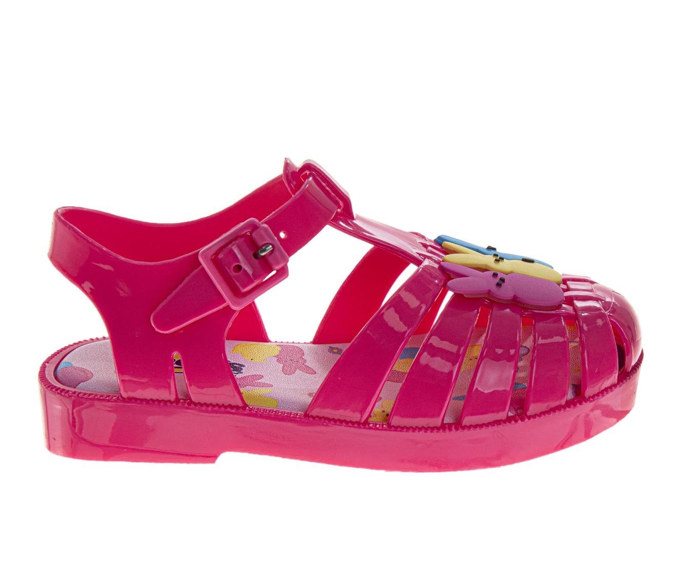 Peeps Jelly Sandals for Girls' - Waterproof Slip-On Casual Comfortable Dual Size (Toddler / Little Kid)